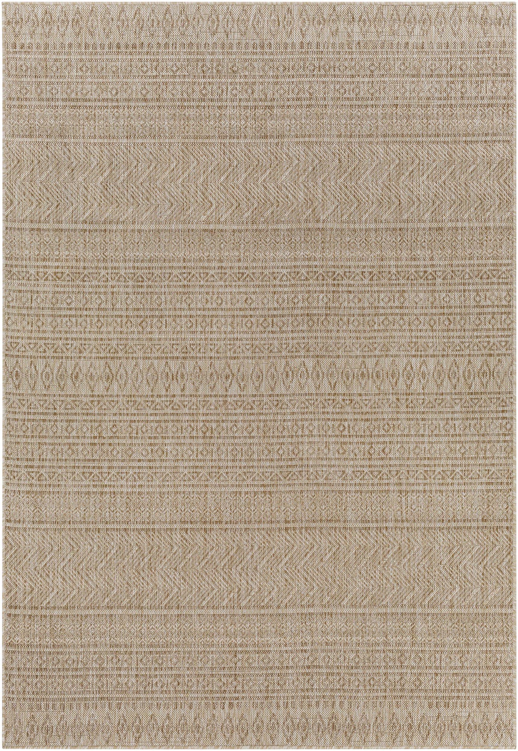 Madras Cream All Over Performance Outdoor Rug - Ornate Home