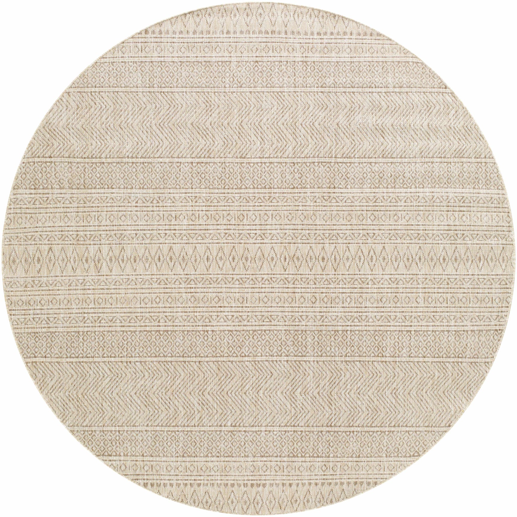 Madras Cream All Over Performance Outdoor Rug - Ornate Home