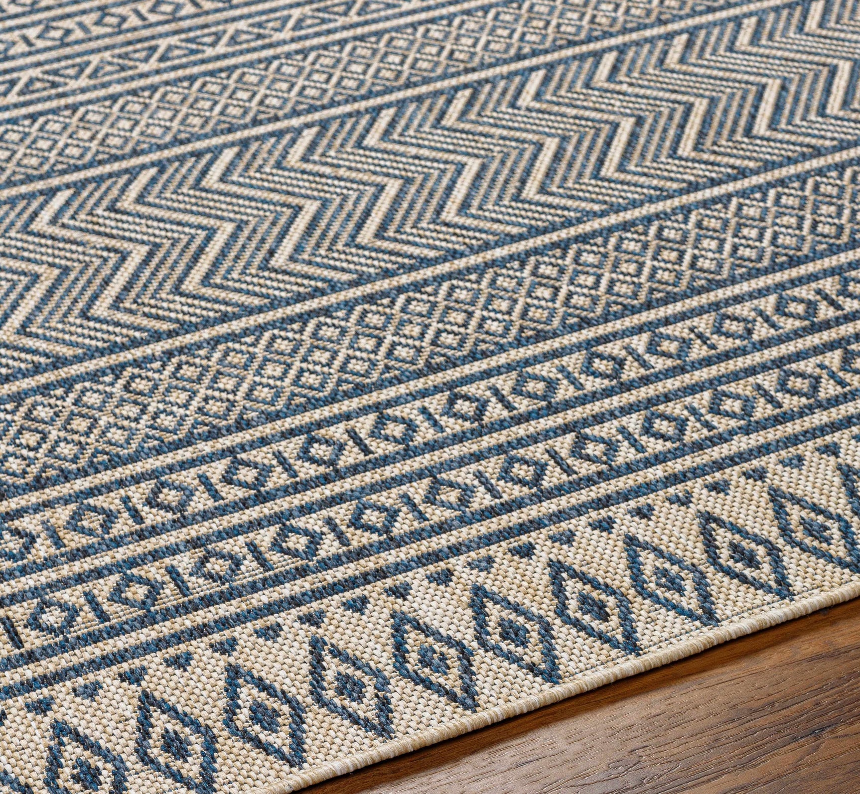 Madras Ink All Over Performance Outdoor Rug - Ornate Home