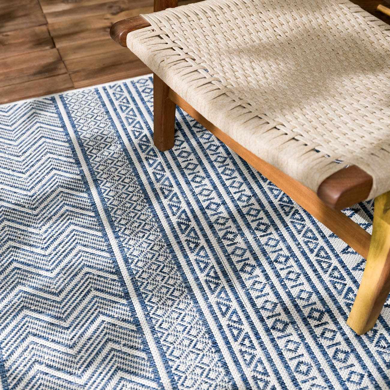 Madras Light Blue Green All Over Performance Outdoor Area Rug - Ornate Home