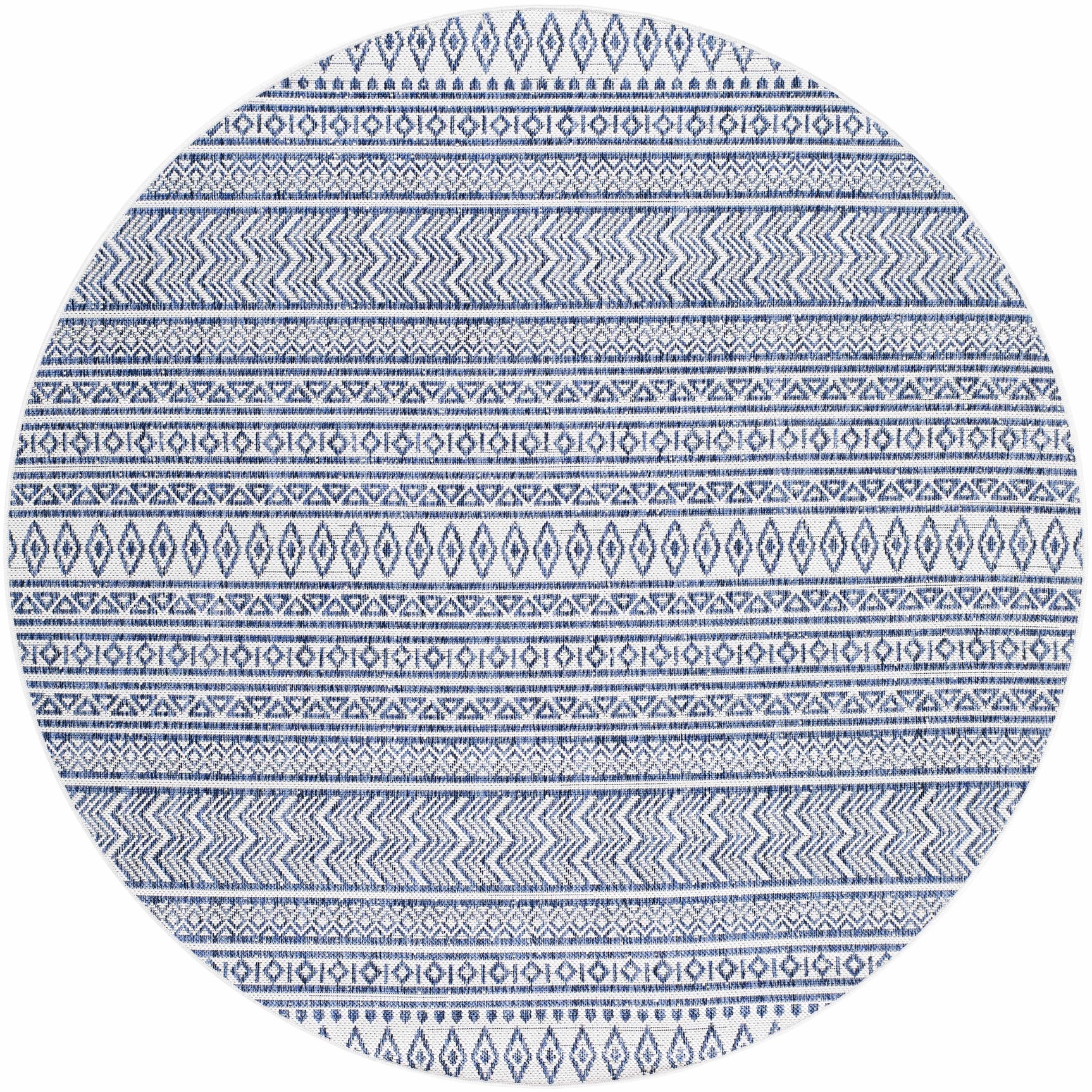 Madras Light Blue Green All Over Performance Outdoor Area Rug - Ornate Home