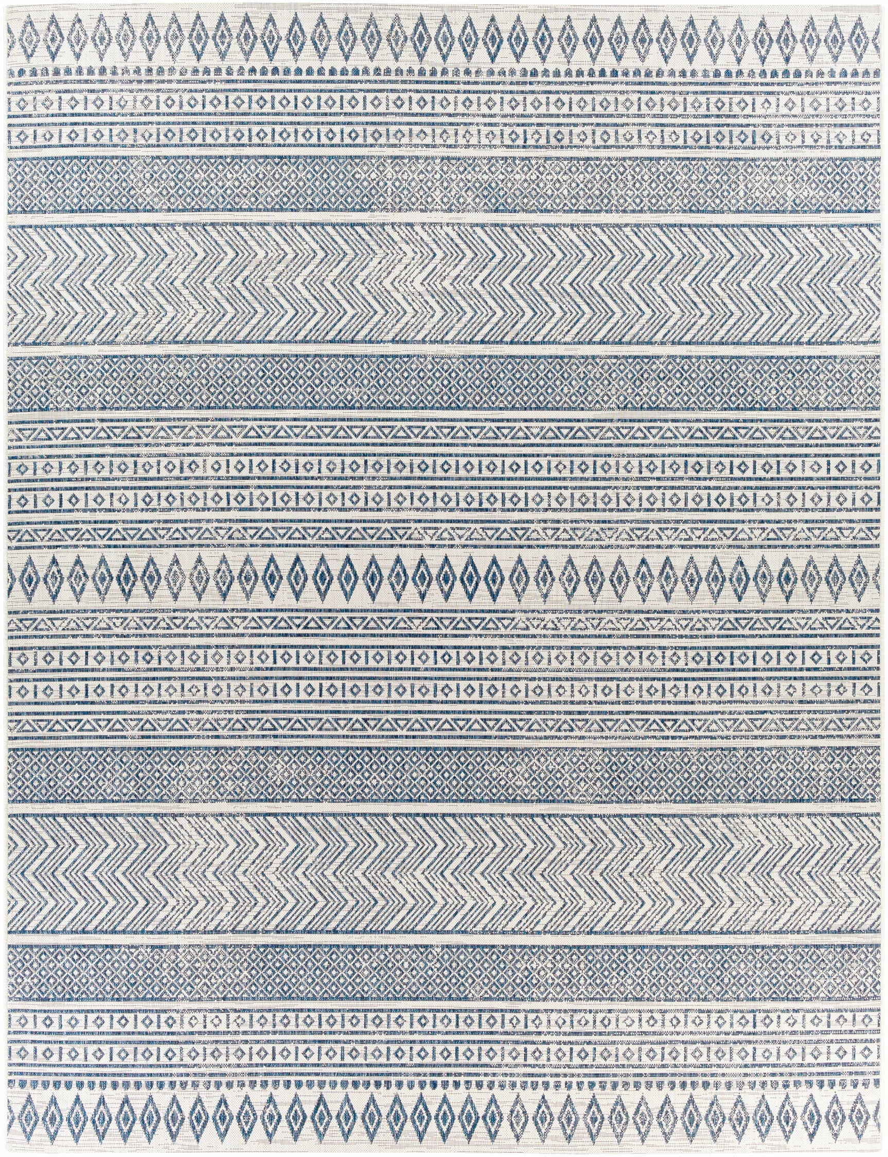 Madras Light Blue Green All Over Performance Outdoor Area Rug - Ornate Home