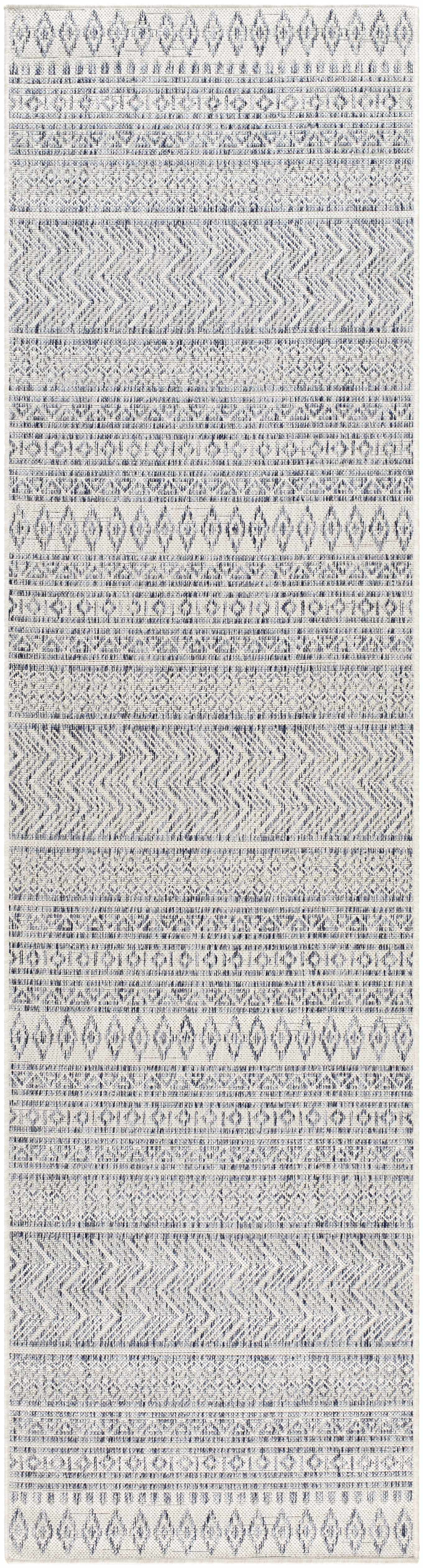 Madras Navy All Over Performance Outdoor Rug - Ornate Home