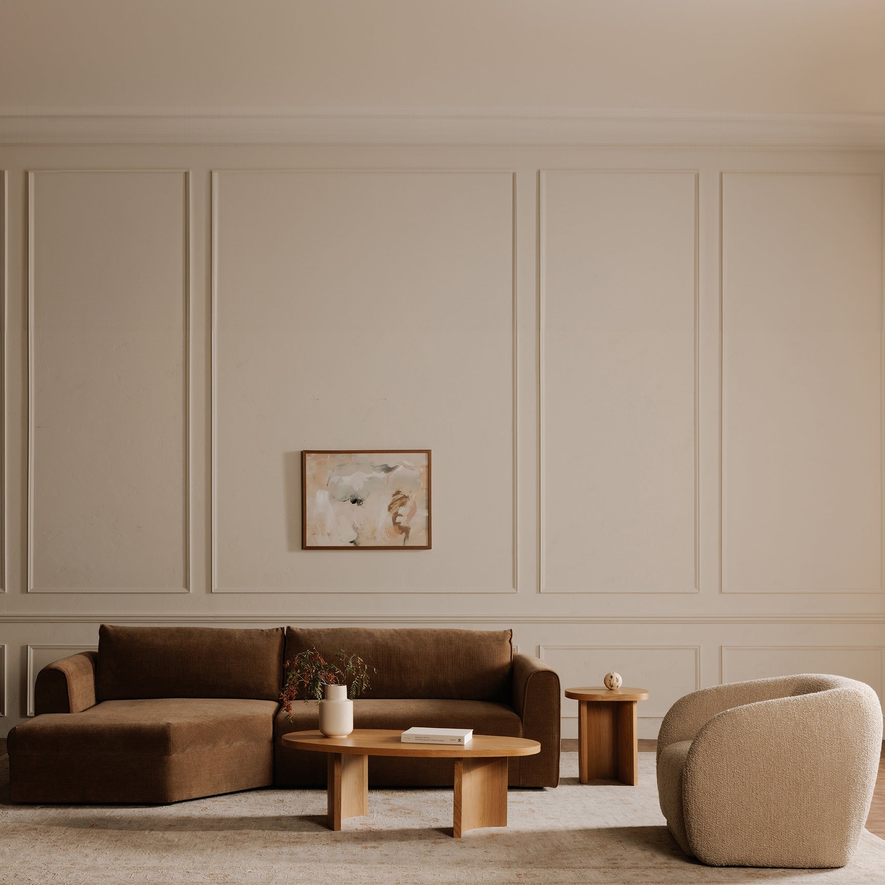 Madrid Taupe Left Sectional - Ornate Home