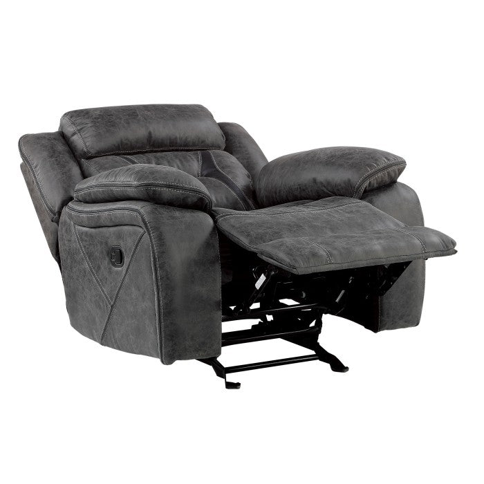 Madrona Hill Gray Glider Reclining Chair - Ornate Home