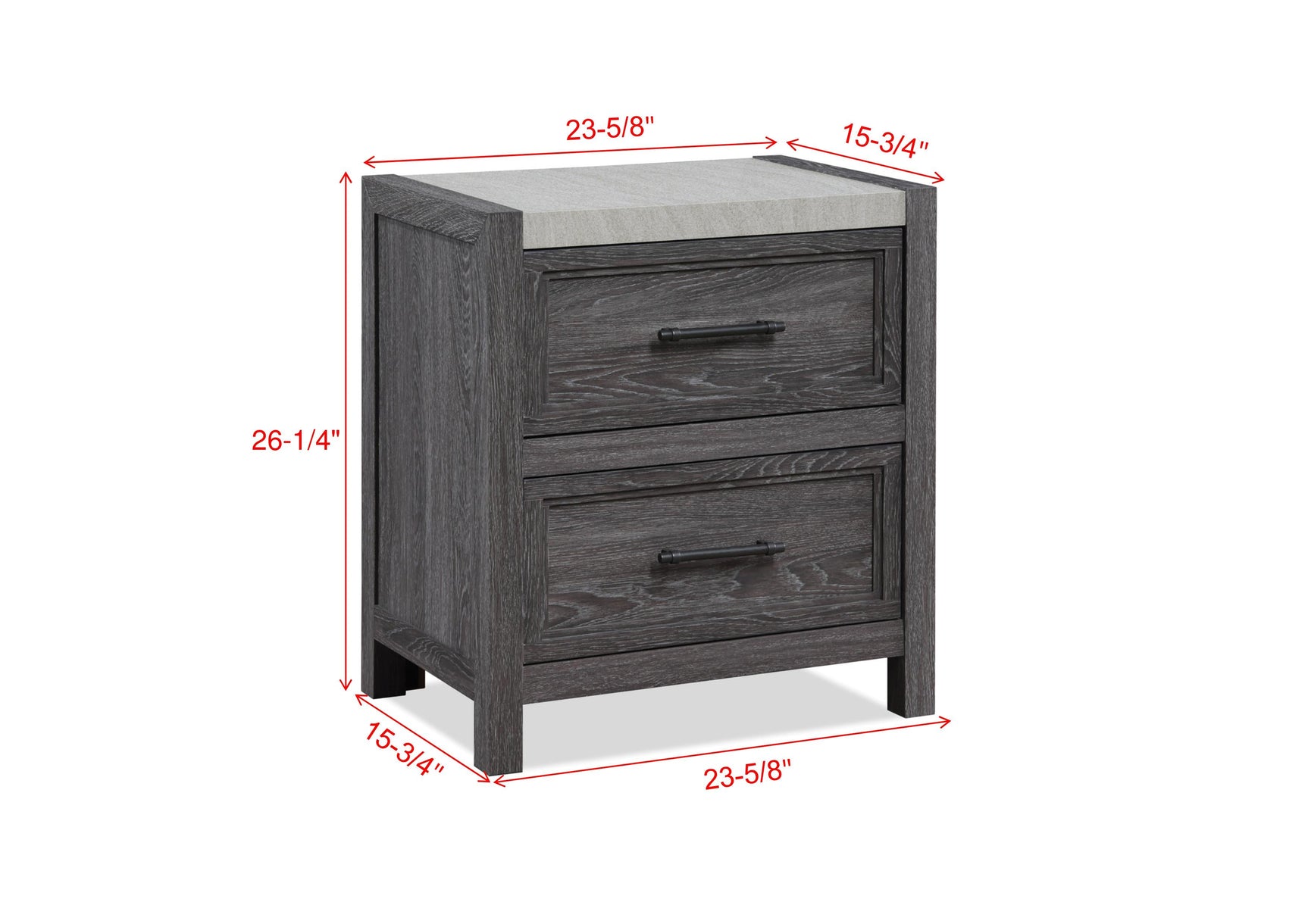 Madsen Gray Nightstand - Ornate Home