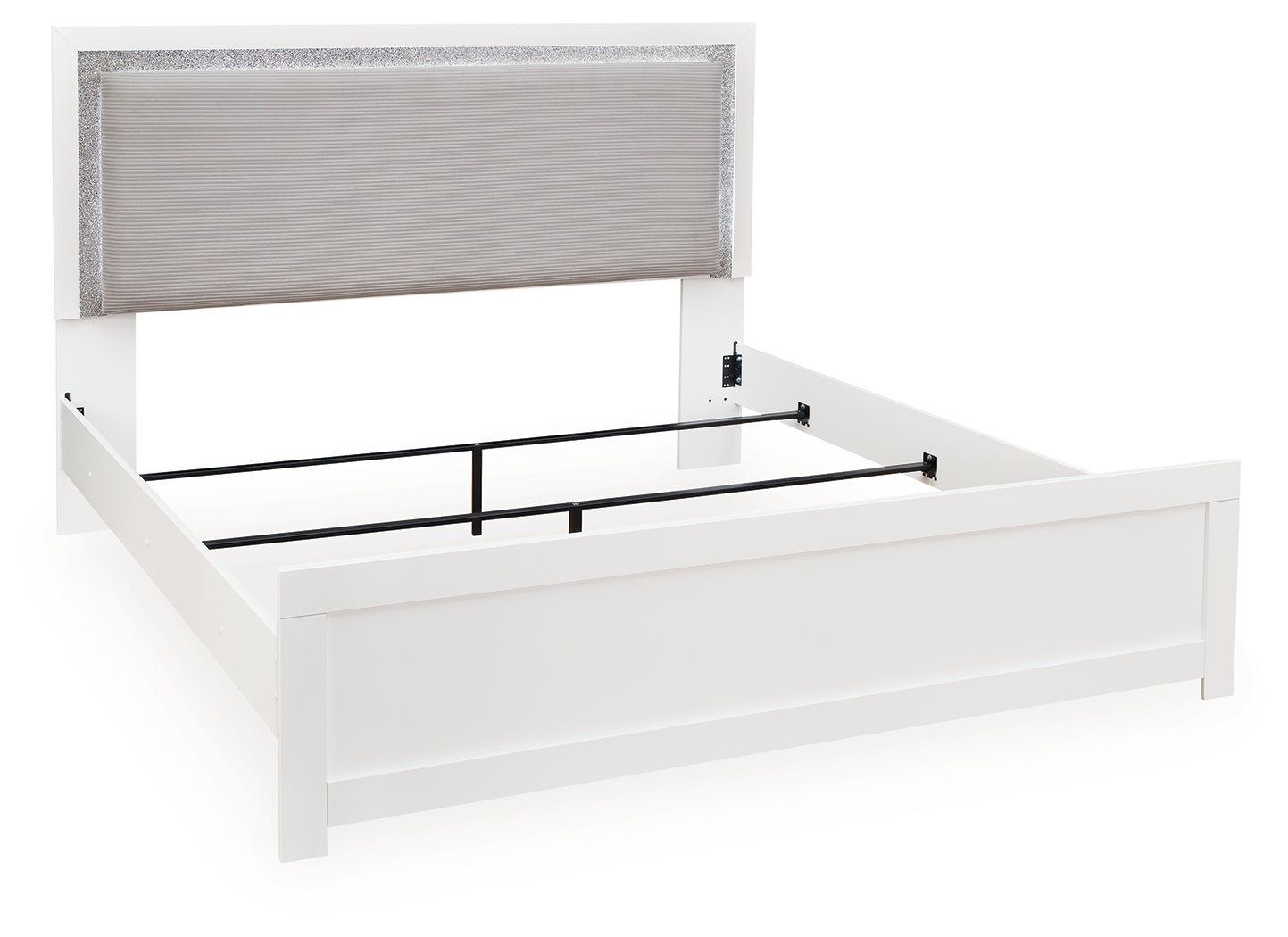 Maeling White King Upholstered Panel Bed (Online Special Price) - Ornate Home