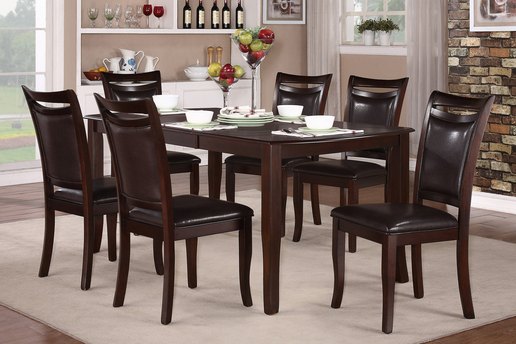 Maeve Dark Cherry Dining Table - Ornate Home