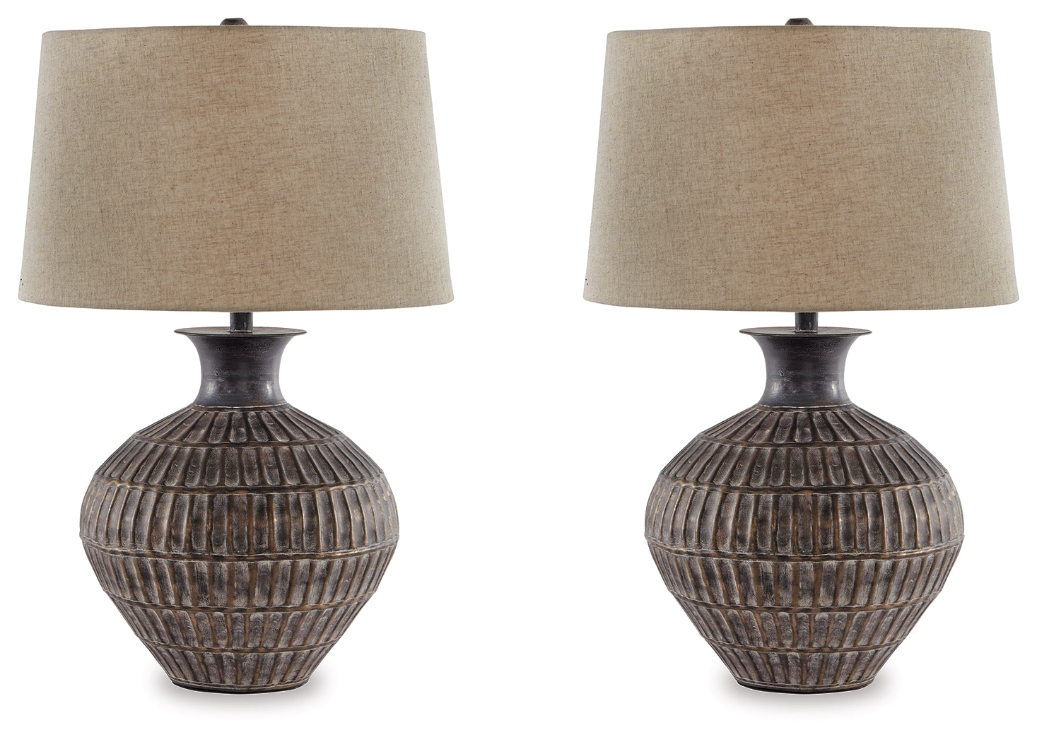 Magan Antique Bronze Table Lamp (Set of 2) - Ornate Home