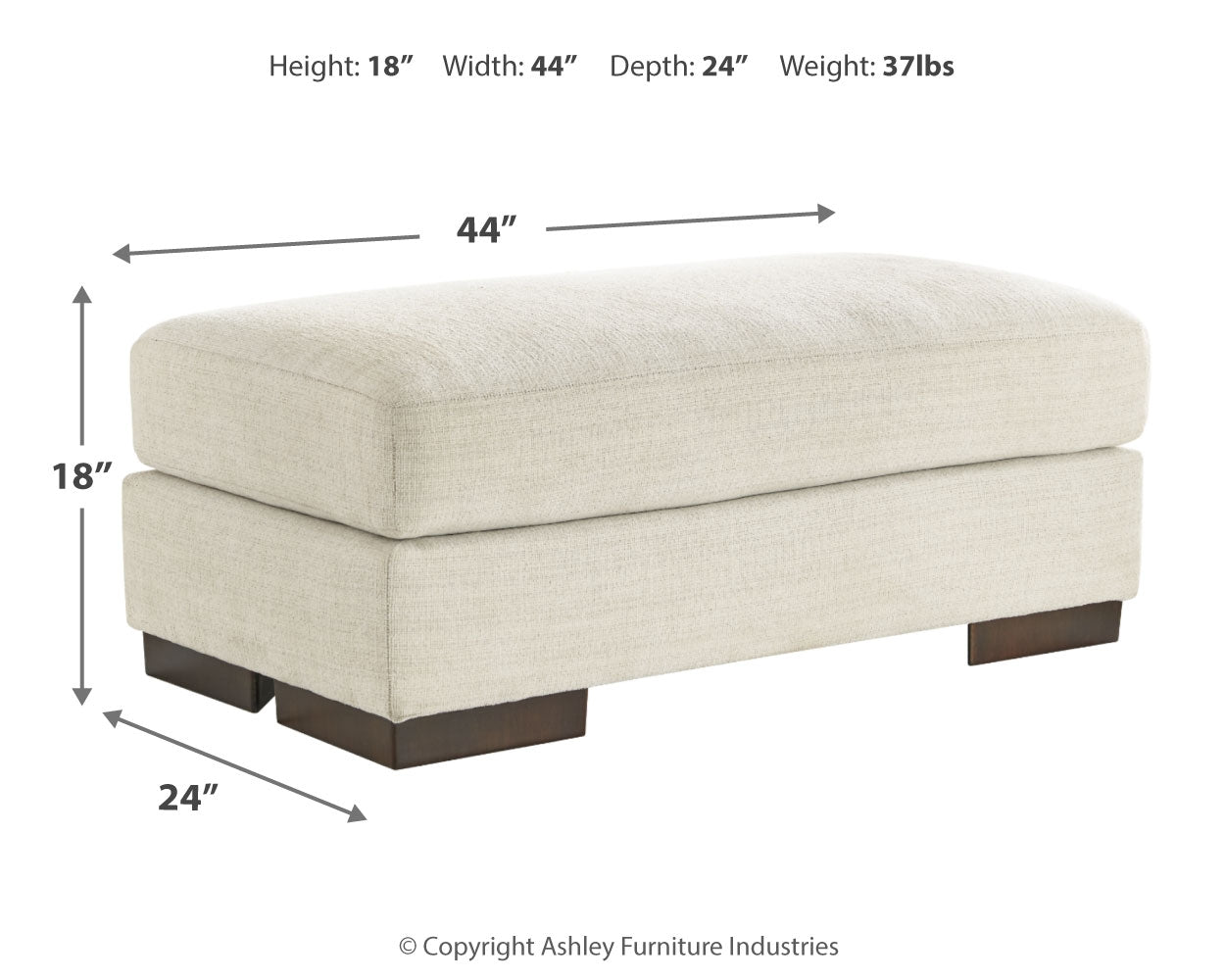 Maggie Birch Ottoman (Online Special Price) - Ornate Home