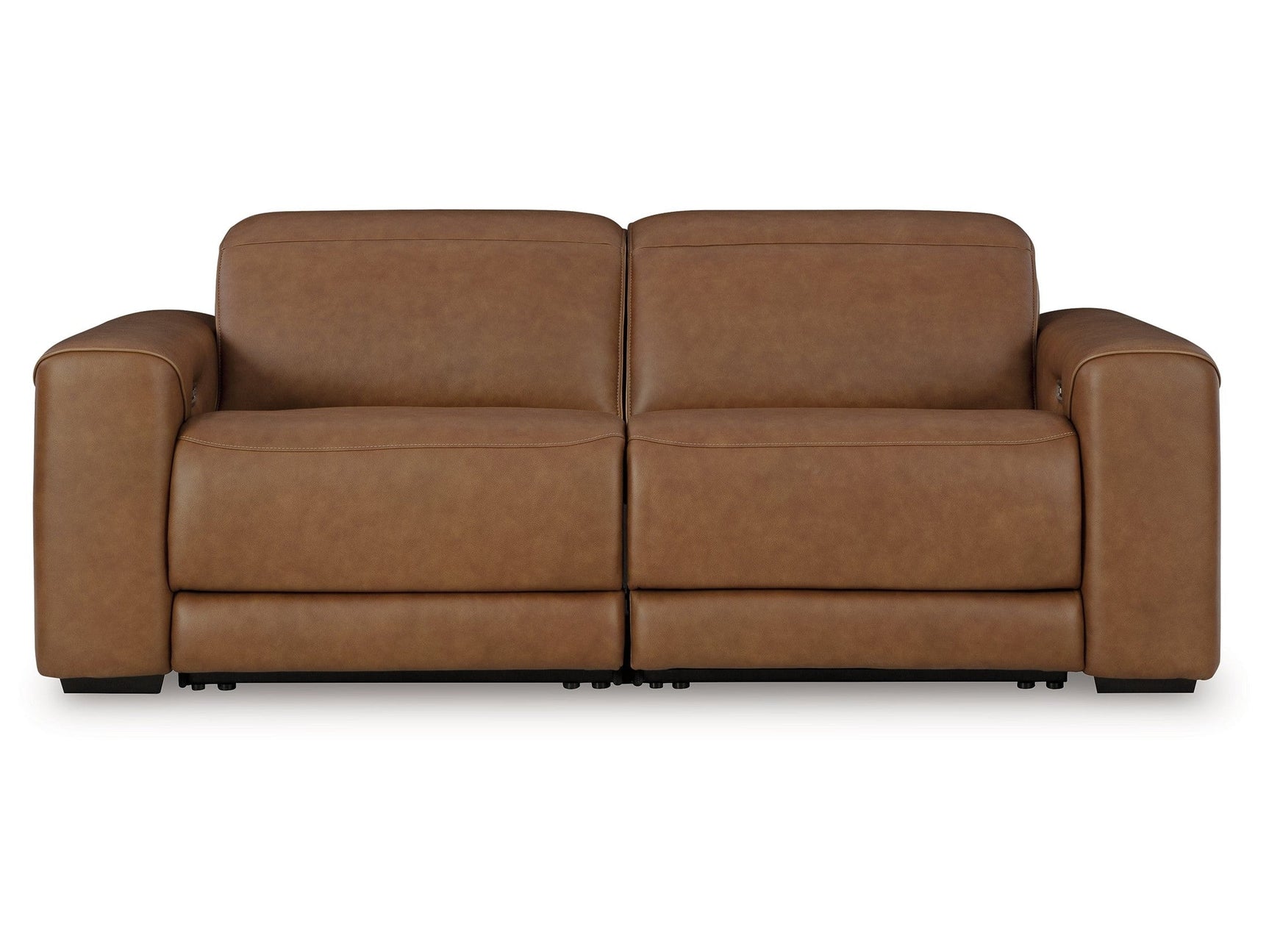 Magic Man Caramel 2-Piece Power Reclining Sectional Loveseat (Online Special Price) - Ornate Home