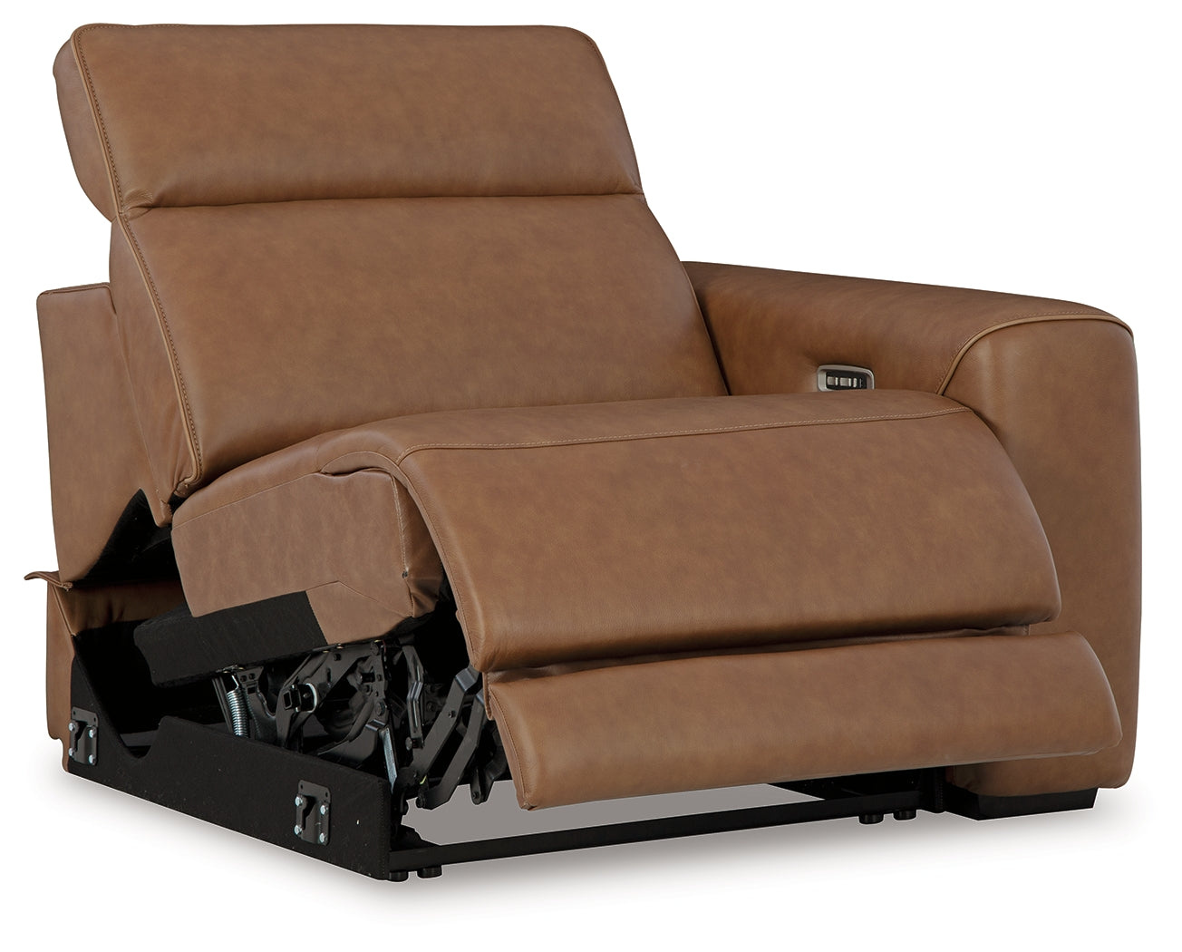 Magic Man Caramel 2-Piece Power Reclining Sectional Loveseat w/Console - Ornate Home