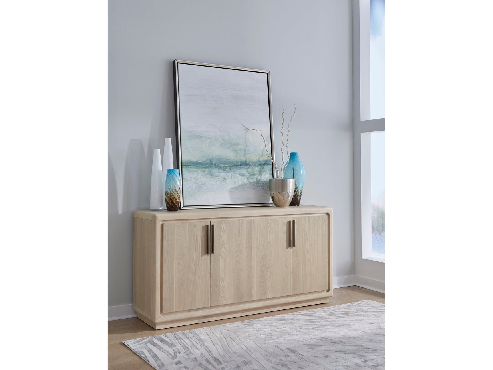 Magnolia 4 Door Wooden Sideboard in Daffodil - Ornate Home