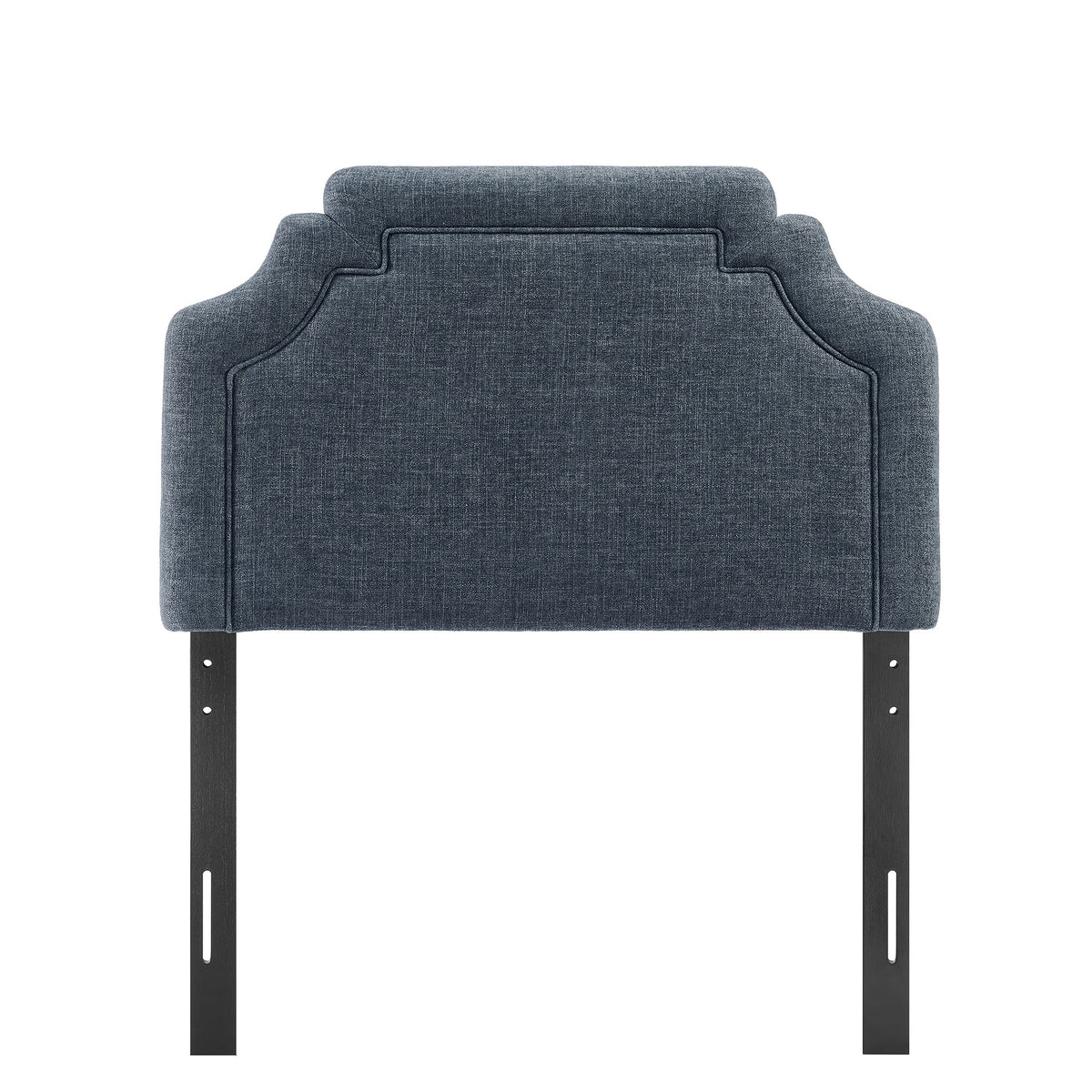 Magnolia Slate Blue Upholstered Fabric Twin Size Headboard - Ornate Home