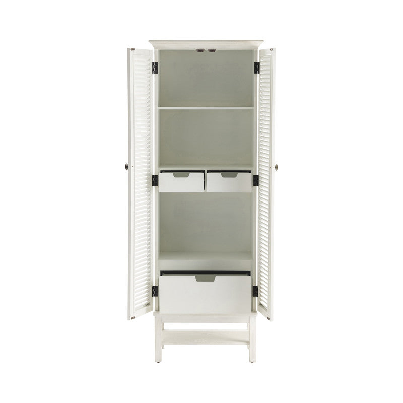 Magnoliatall White Cabinet - Ornate Home