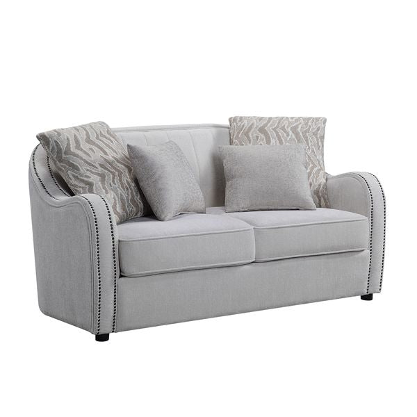 Mahler Beige Linen Loveseat - Ornate Home