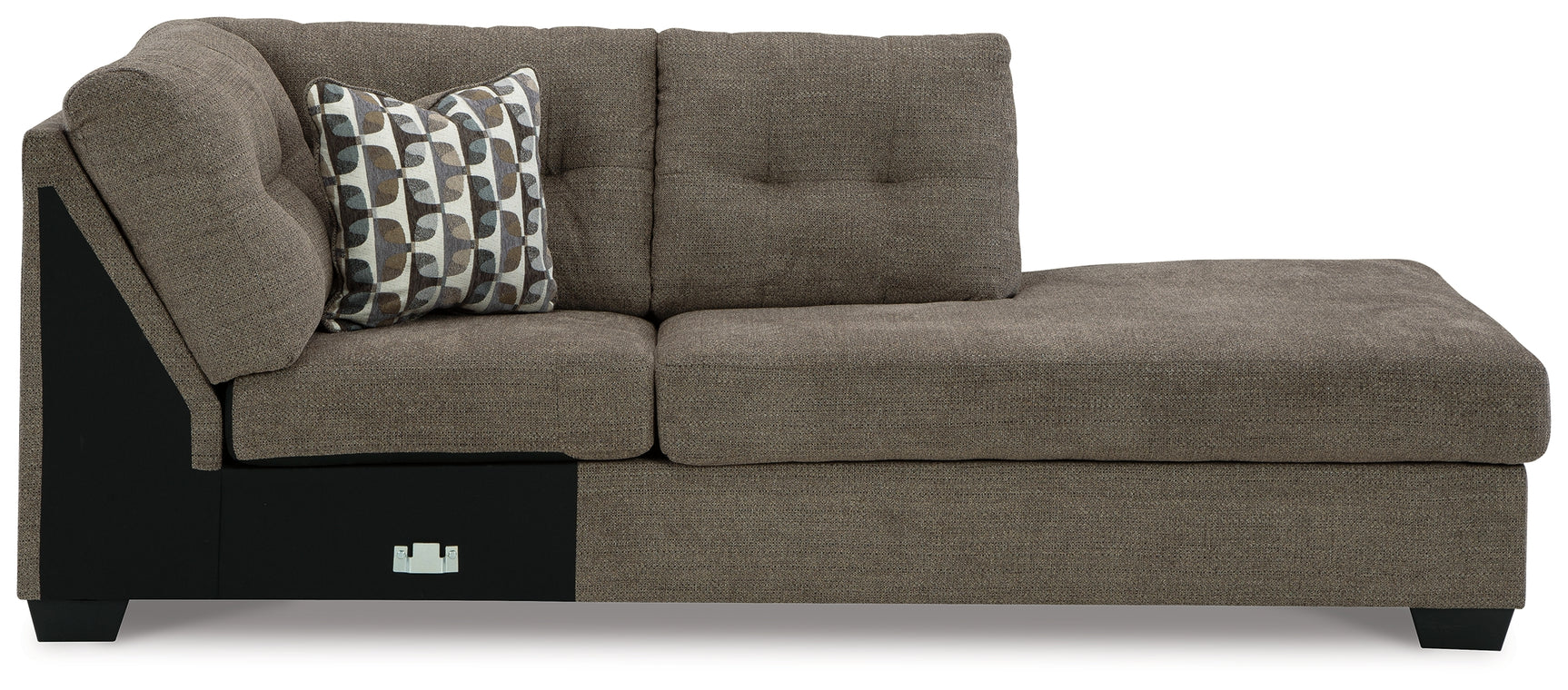 Mahoney Chocolate 2-Piece Sleeper Sectional and Ottoman - Ornate Home