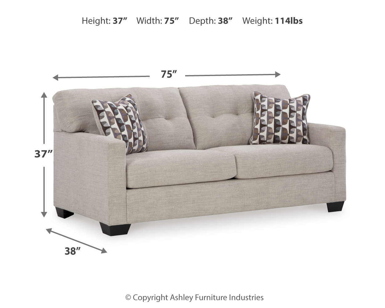 Mahoney Pebble Sofa (Online Special Price) - Ornate Home