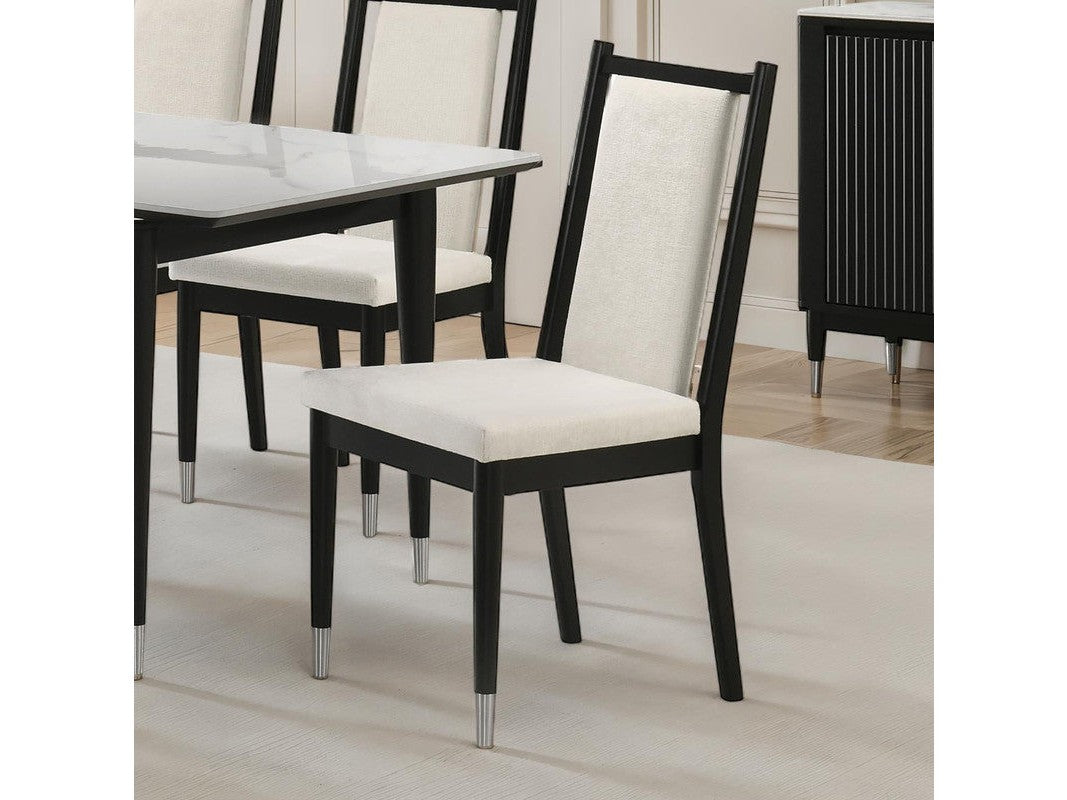 Maidstone Black/White Side Chair (Set of 2) - Ornate Home