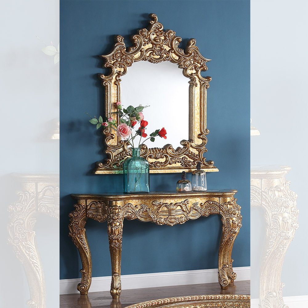 Maidstone Metallic Gold Console Table / HD-328G - Ornate Home