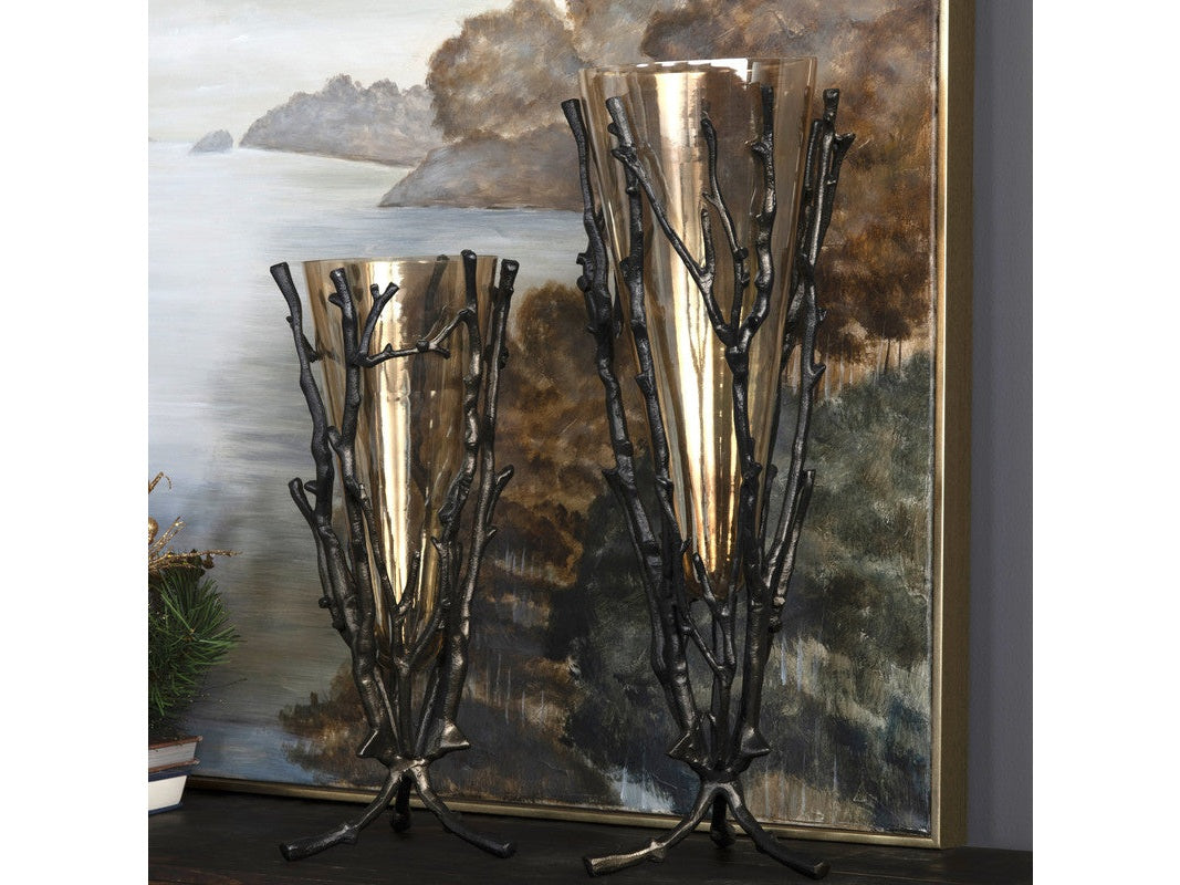 Mailie Bronze Vase Set - Ornate Home