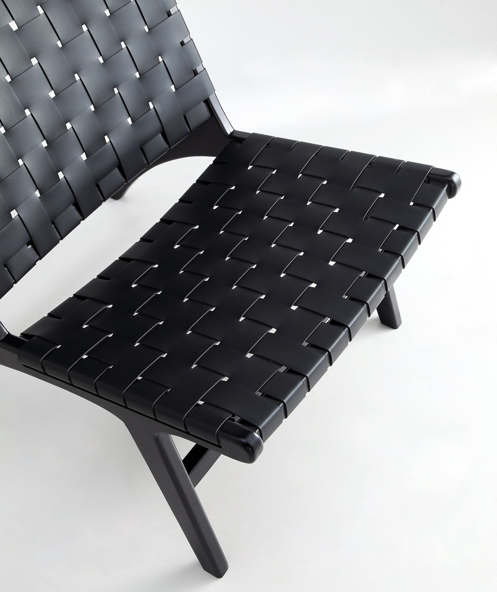 Maintenon Leatherette Accent Chair in Black - Ornate Home