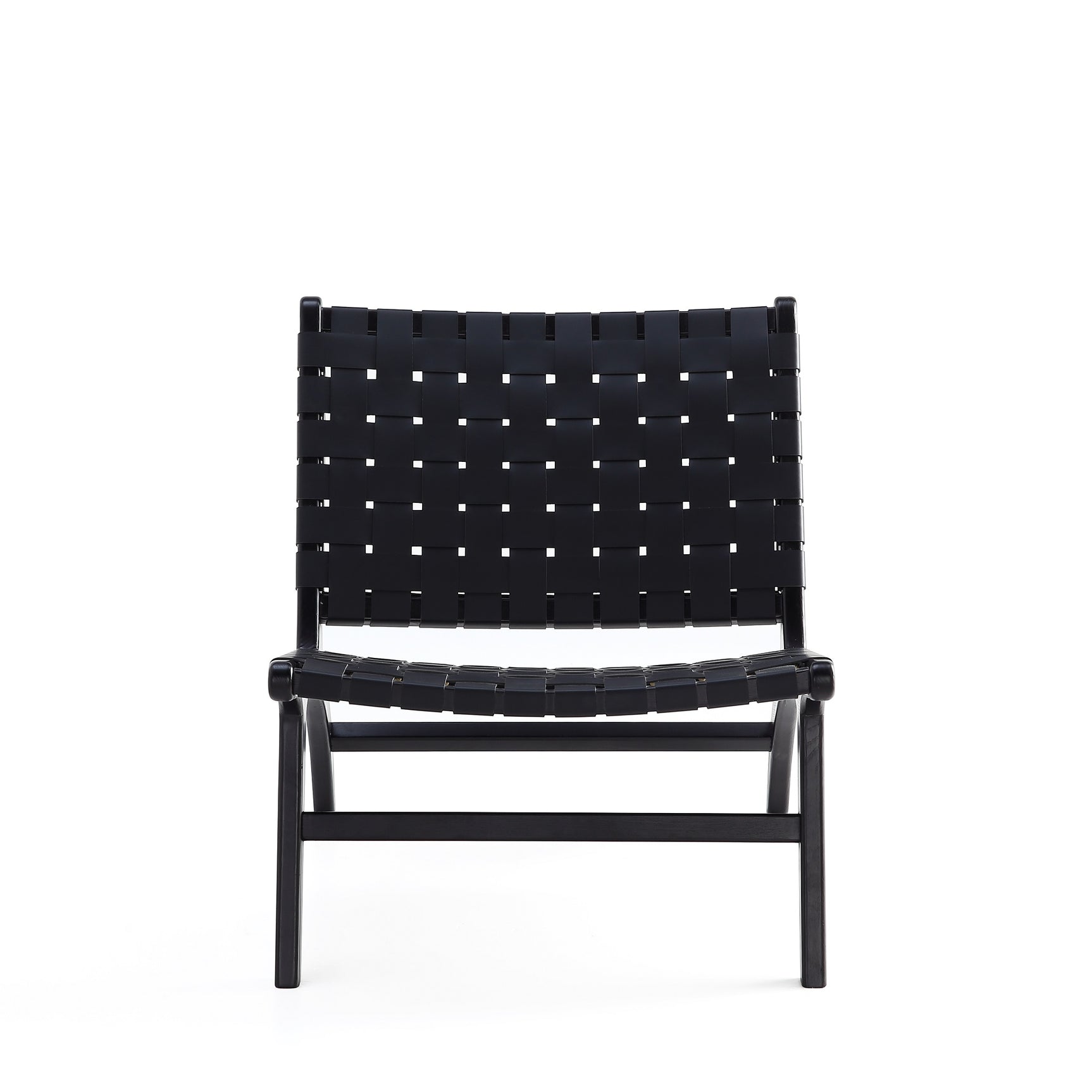 Maintenon Leatherette Accent Chair in Black (set of 2) - Ornate Home