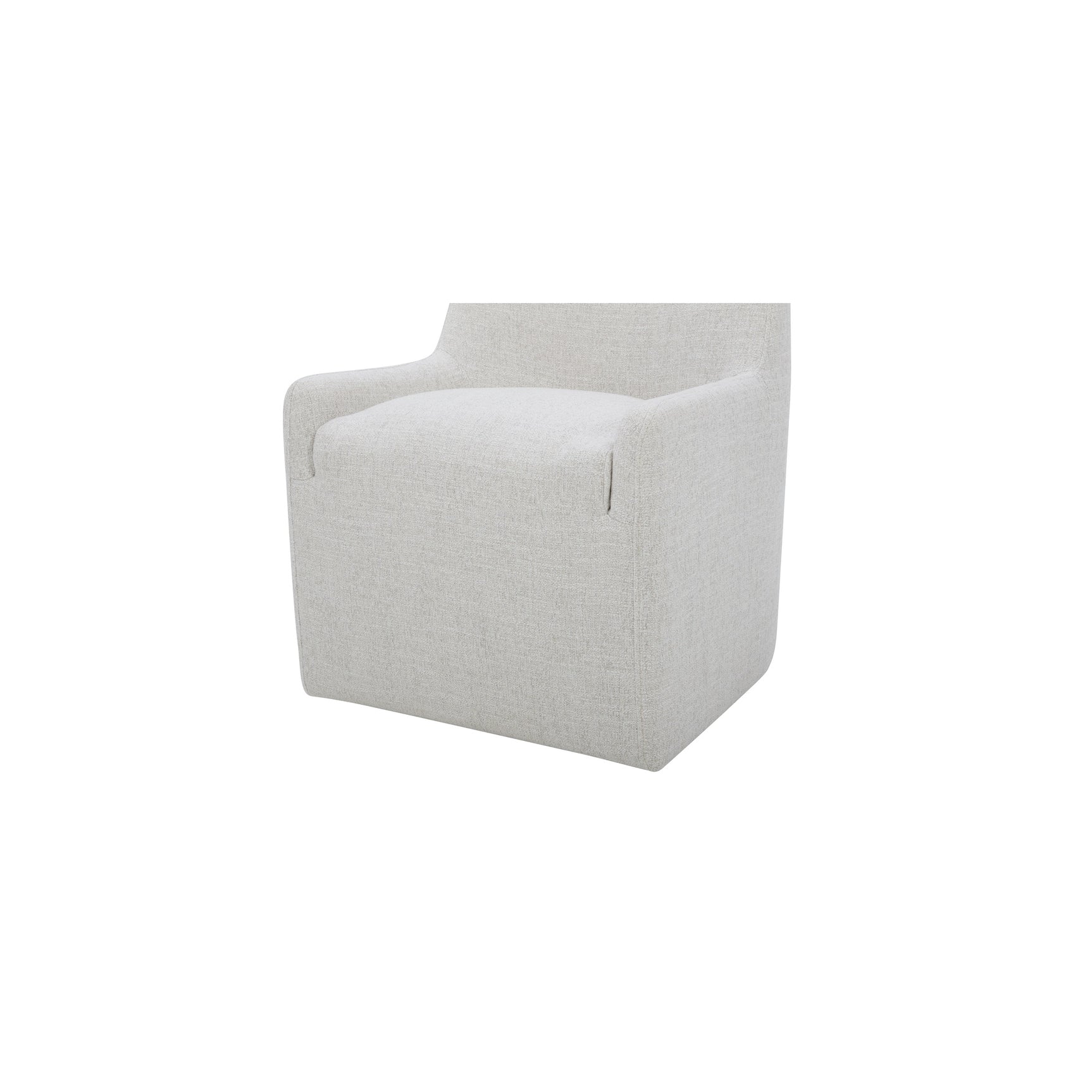 Maisie Flecked Oat Rolling Dining Chair - Ornate Home
