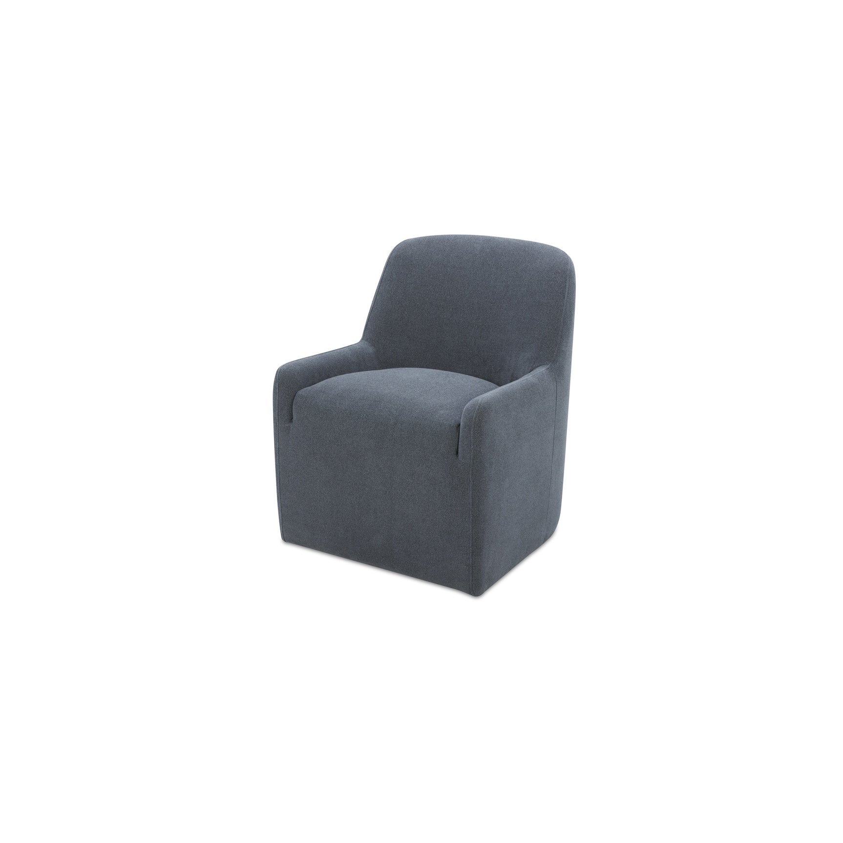 Maisie Slate Blue Rolling Dining Chair - Ornate Home