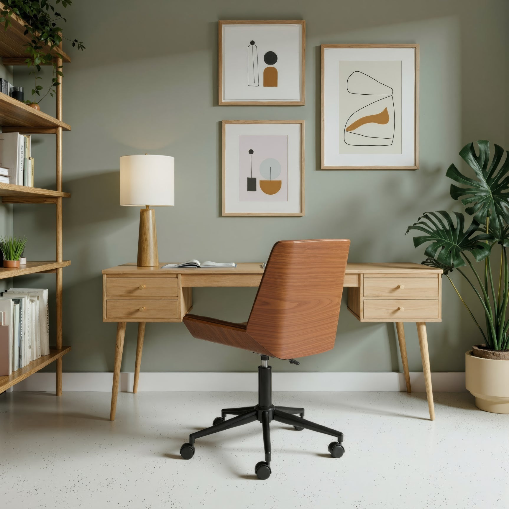 Maker Brown Office Chair - Ornate Home