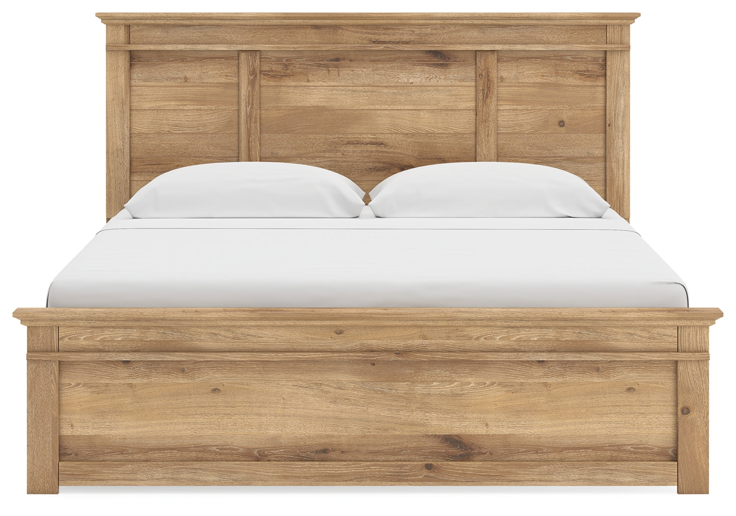 Makidern Tan King Panel Storage Bed - Ornate Home