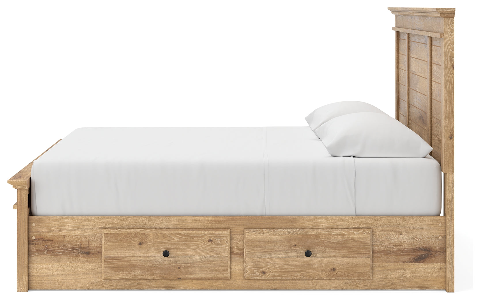 Makidern Tan King Panel Storage Bed - Ornate Home