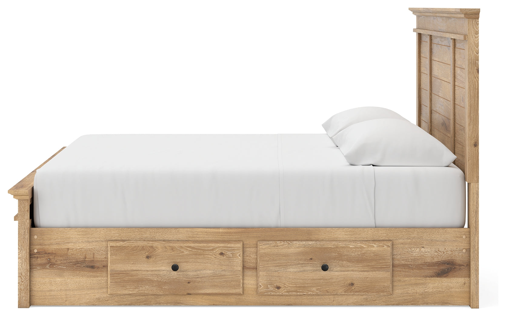Makidern Tan King Panel Storage Bed - Ornate Home