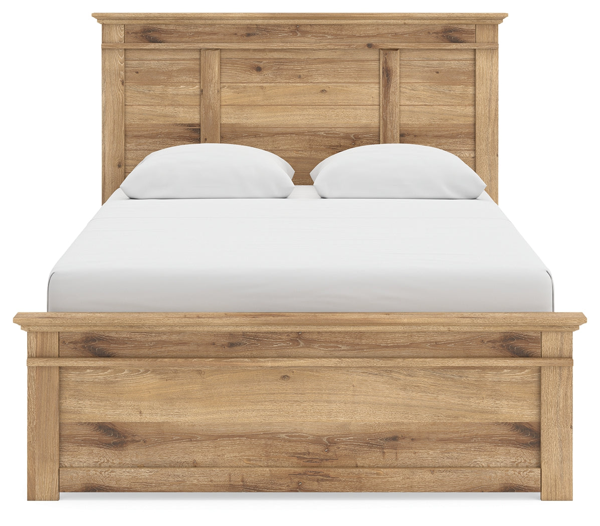 Makidern Tan Queen Panel Bed, Dresser and Mirror - Ornate Home