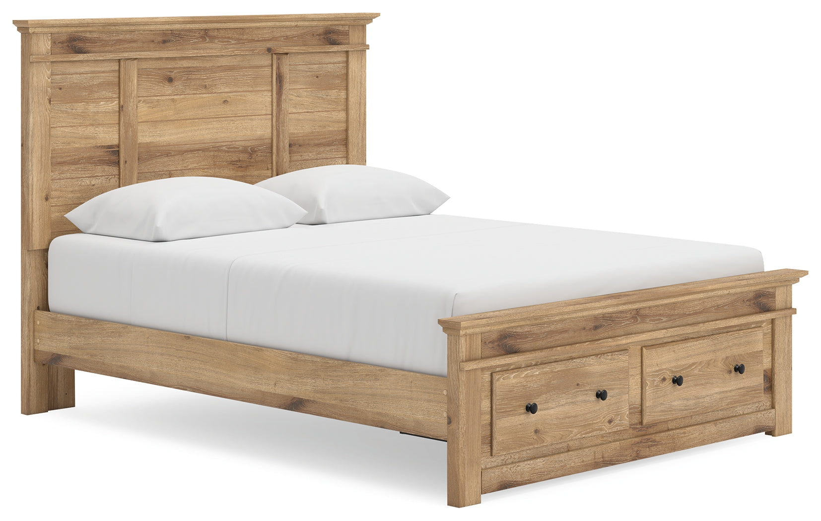 Makidern Tan Queen Panel Storage Bed, Dresser and Mirror (Online Special Price) - Ornate Home