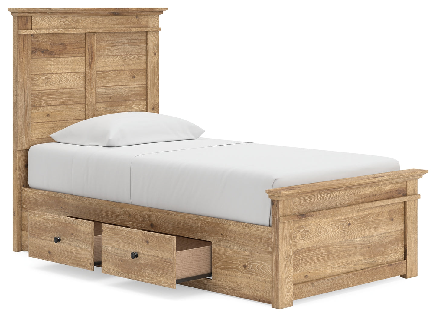 Makidern Tan Twin Panel Storage Bed - Ornate Home