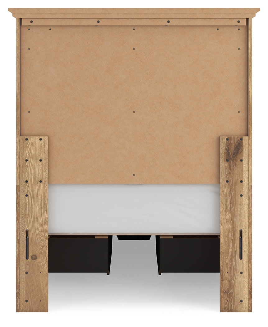 Makidern Tan Twin Panel Storage Bed - Ornate Home