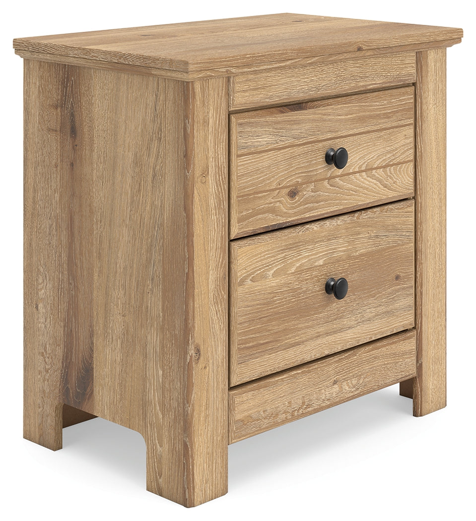 Makidern Tan Two Drawer Nightstand (Online Special Price) - Ornate Home