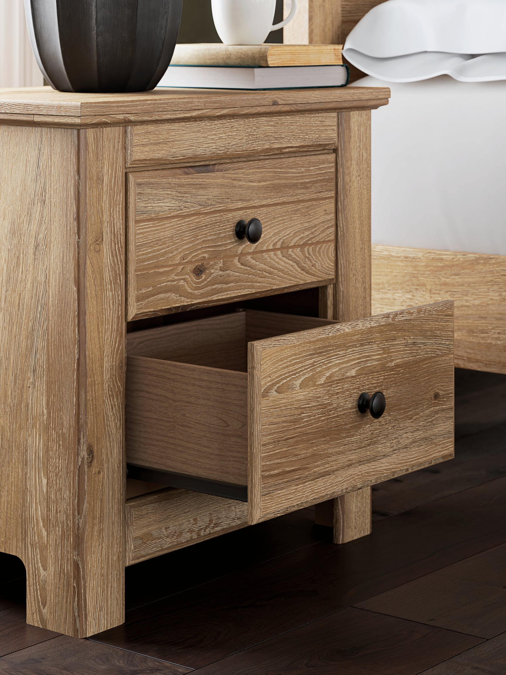 Makidern Tan Two Drawer Nightstand (Online Special Price) - Ornate Home