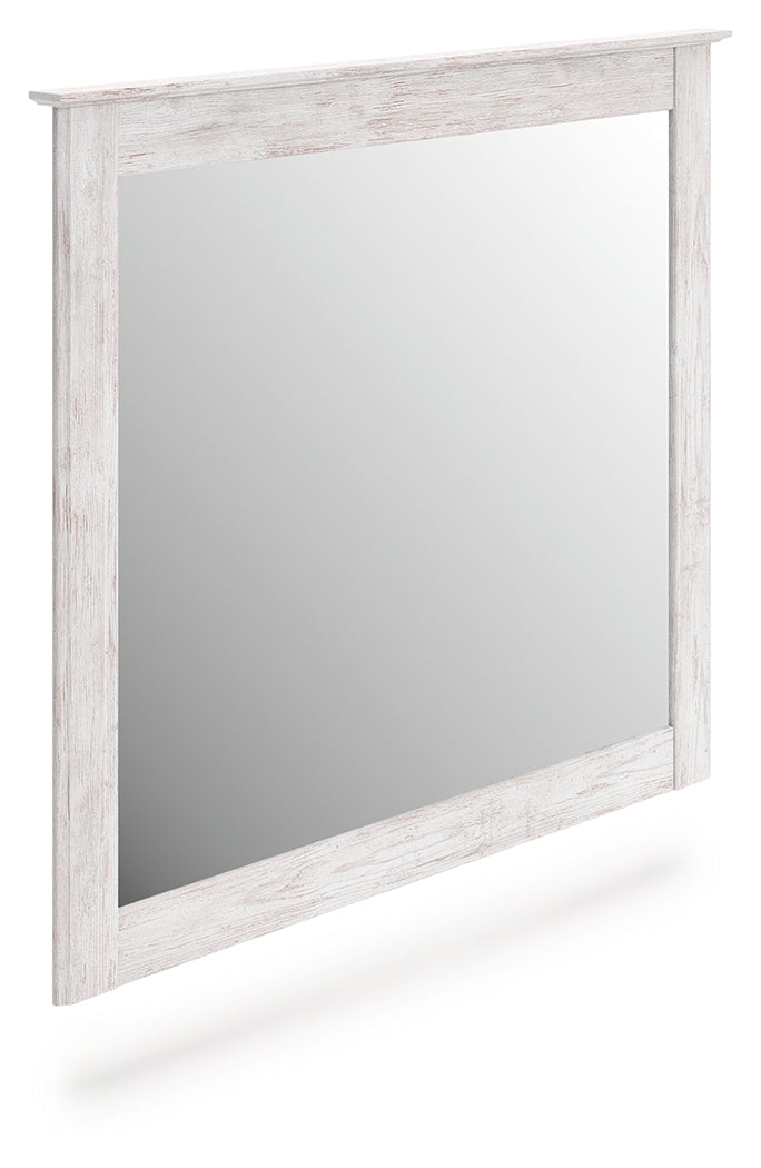 Makidern Whitewash Bedroom Mirror (Online Special Price) - Ornate Home