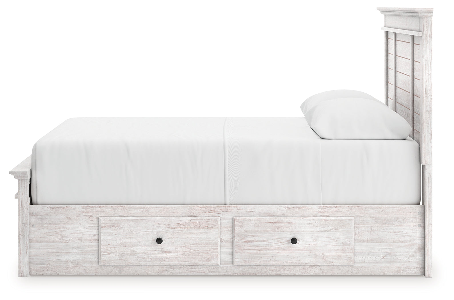 Makidern Whitewash Queen Panel 4 Storage Bed (Online Special Price) - Ornate Home