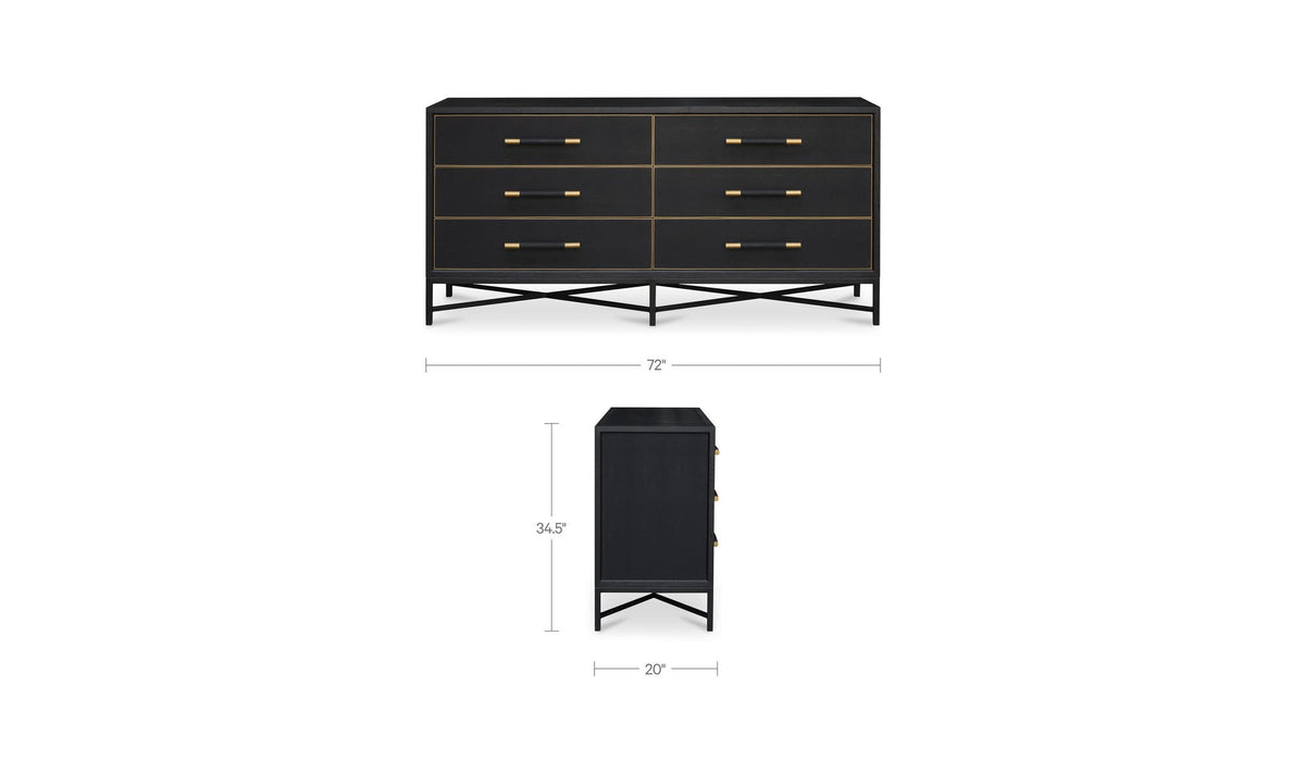 Mako Black Dresser - Ornate Home