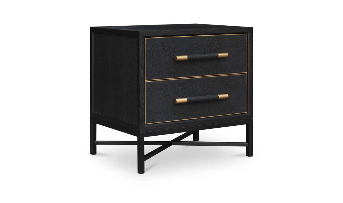 Mako Black Nightstand - Ornate Home