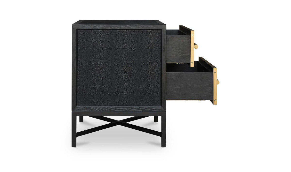 Mako Black Nightstand - Ornate Home