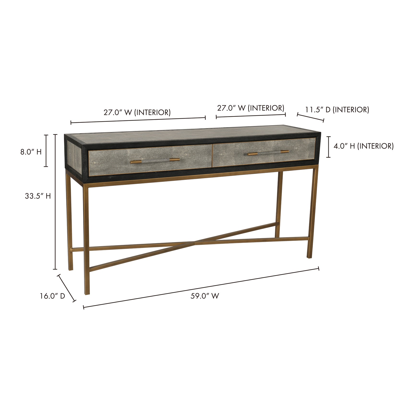 Mako Grey Console Table - Ornate Home