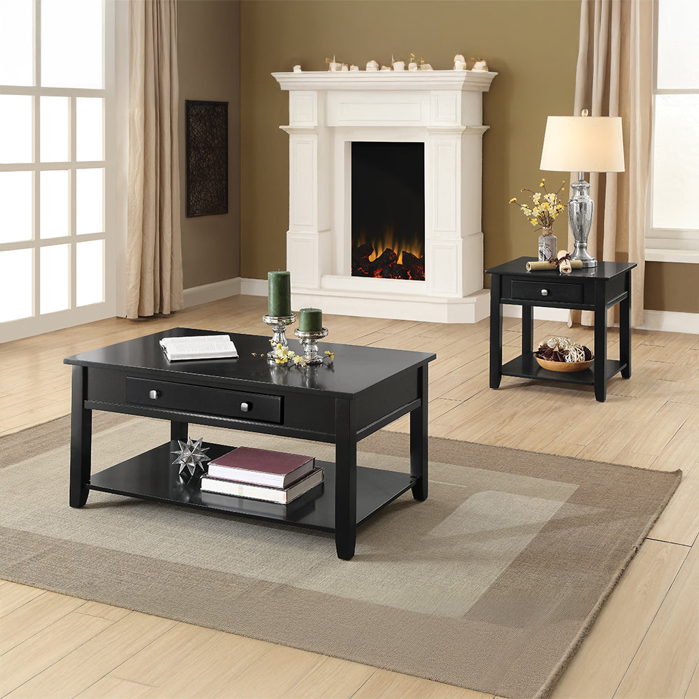 Malachi Black Coffee Table - Ornate Home