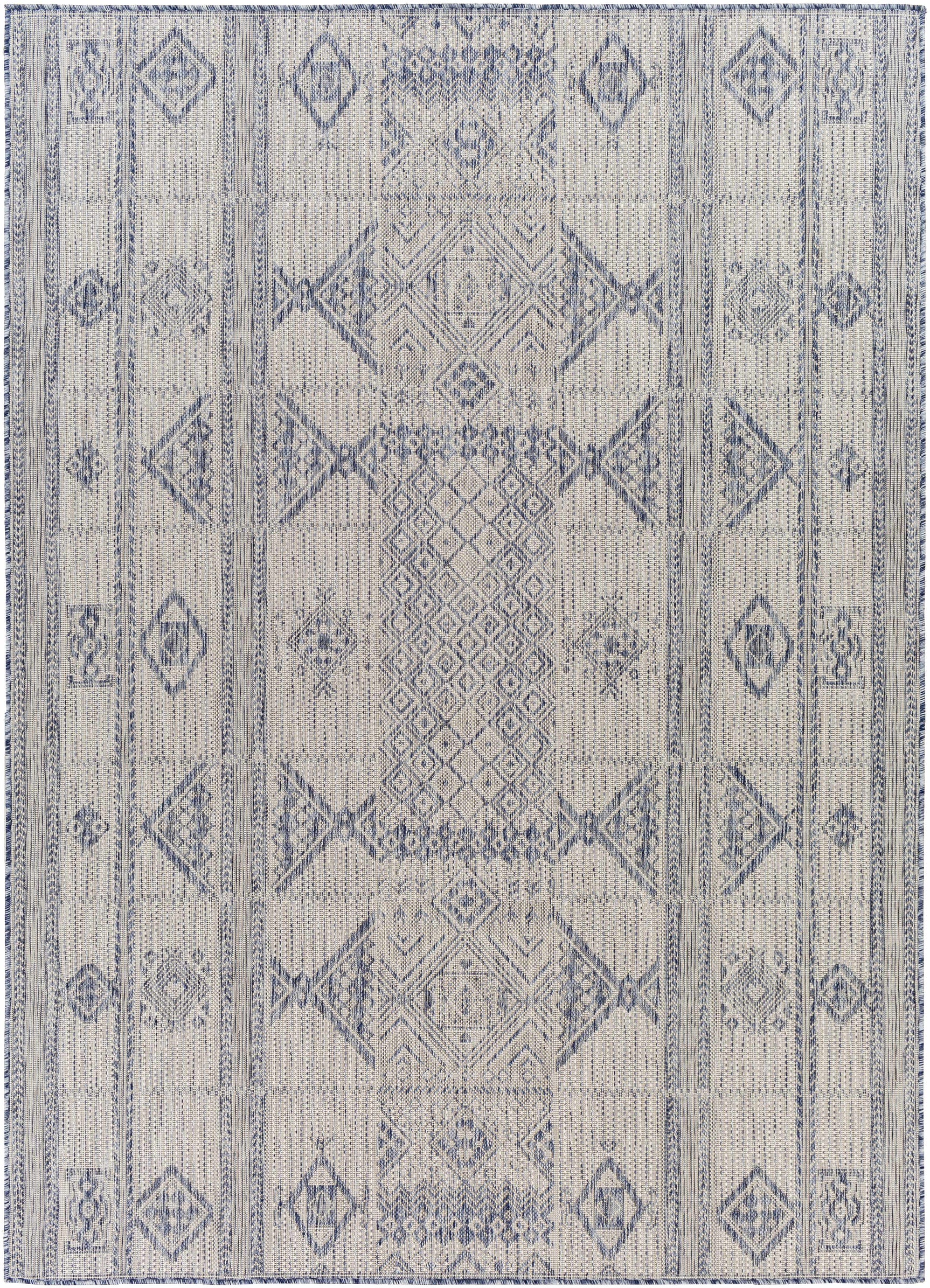 Malamig Gray & Blue Outdoor Area Rug - Clearance - Ornate Home