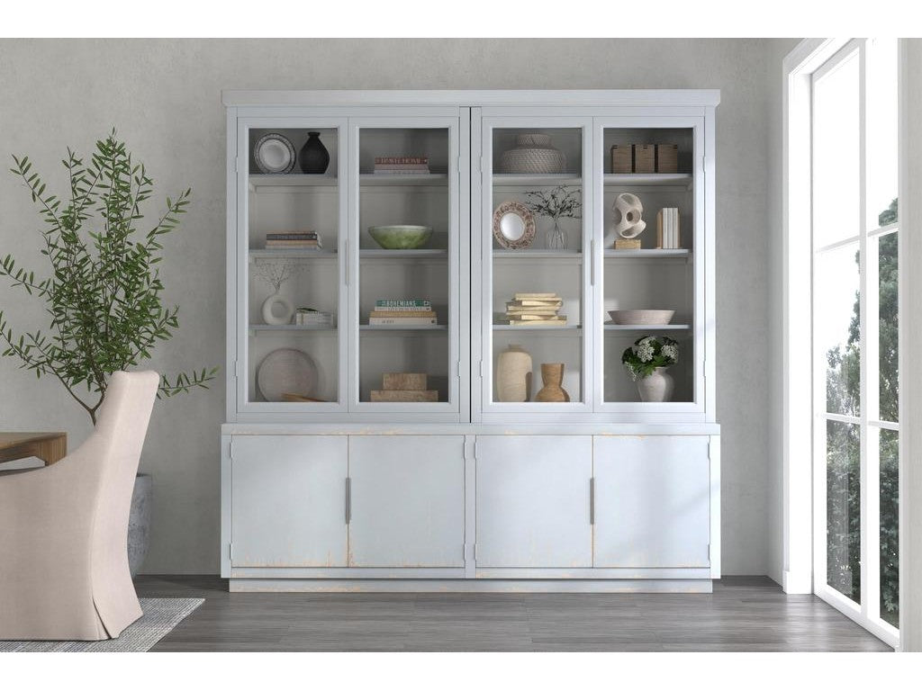 Maldives Blue Four Door Bookcase - Ornate Home