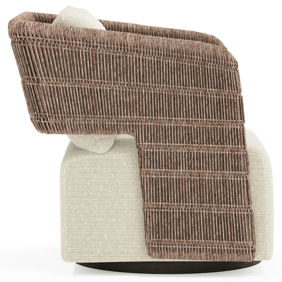 Maldives Hazelnut Outdoor Swivel Chair - Ornate Home