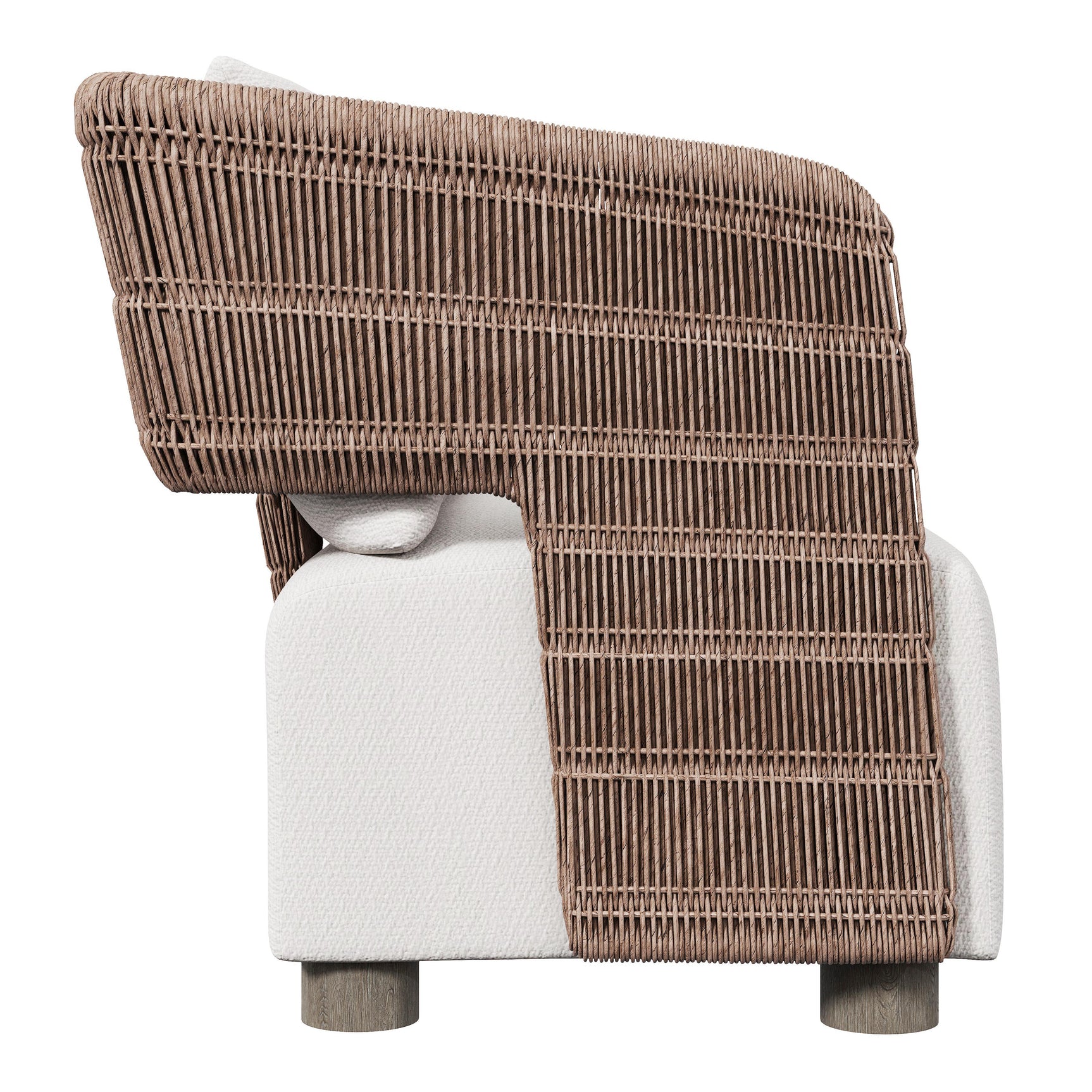 Maldives Hazelnut/White/Cream Outdoor Sofa - Ornate Home